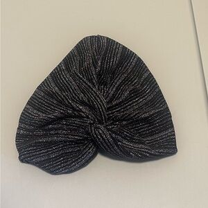 A New Day Black & Silver Glitter Hat/Turban